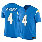 Men & Women & Youth Los Angeles Chargers #4 Gus Edwards Light Blue 2024 F.U.S.E. Vapor Limited Football Stitched Jersey,baseball caps,new era cap wholesale,wholesale hats